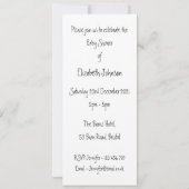 Invitation Baby shower personnalisé teint foncé (Dos)