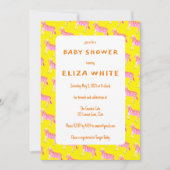 Invitation Baby shower personnalisé Zèbres colorés mignons (Devant)