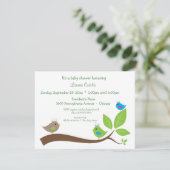 Invitation Baby shower personnalisée Trois petits  (Debout devant)