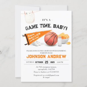 Invitation Baby shower personnel de basket-ball Slam Dunk