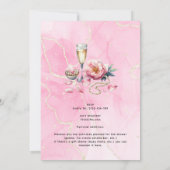 Invitation Baby shower Petals Pearls Prosecco (Dos)