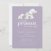 Invitation Baby shower petit arachide éléphant (Devant)