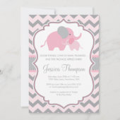 Invitation Baby shower petit arachide éléphant (Devant)