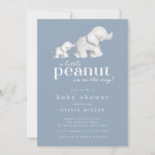 Invitation Baby shower petit arachide éléphant (Devant)