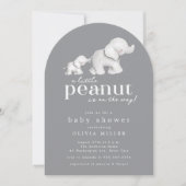 Invitation Baby shower petit arachide éléphant (Devant)