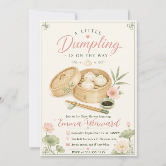 Invitation Baby Shower Petit Bouddha (Devant)