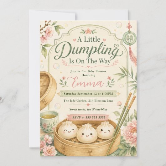 Invitation Baby Shower Petit Bouddha (Devant)