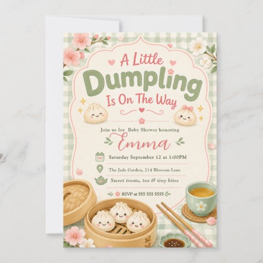 Invitation Baby Shower Petit Bouddha (Devant)
