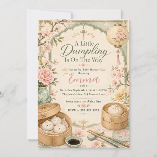 Invitation Baby Shower Petit Bouddha (Devant)