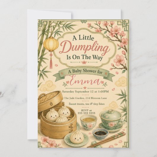 Invitation Baby Shower Petit Bouddha (Devant)