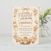 Invitation Baby Shower Petit Cacahuète (Debout devant)