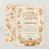 Invitation Baby Shower Petit Cacahuète (Devant / Derrière)