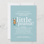 Invitation Baby shower Petit cacahuète (Bleu) (Devant)