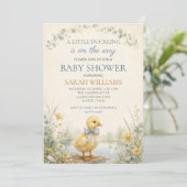 Invitation Baby Shower Petit Caneton (Debout devant)