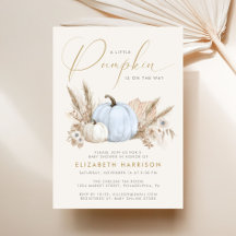 Baby Shower Petit Citrouille Bleu Garçon