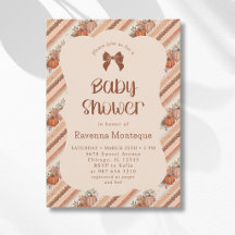 Baby Shower Petit Citrouille Orange Rayé