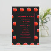 Invitation Baby shower Petit Citrouille Sur Le Chemin Filles  (Debout devant)