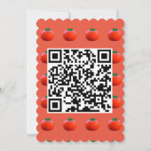 Invitation Baby shower Petit Citrouille Sur Le Chemin QR Code (Dos)