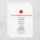 Invitation Baby shower Petit Citrouille Sur Le Chemin QR Code (Devant / Derrière)