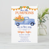 Invitation Baby shower petit Citrouille triplet ga (Debout devant)