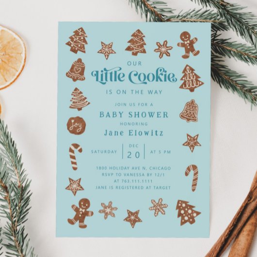 Invitation Baby shower Petit Cookie Boy