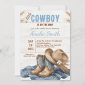 Invitation Baby-Shower Petit Cowboy (Devant)