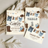 Invitation baby shower petit cowboy