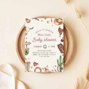 Invitation Baby Shower Petit Cowboy Occidental