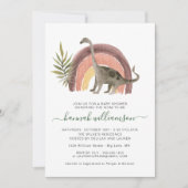 Invitation Baby Shower Petit Dinosaure (Devant)