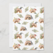 Invitation Baby Shower Petit Dinosaure (Dos)
