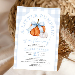 Invitation Baby shower petit garçon arc-en-ciel ruban bleu pe