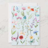 Invitation Baby shower petit garçon Fleur sauvage (Dos)