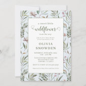 Invitation Baby shower petit garçon Fleur sauvage (Devant)