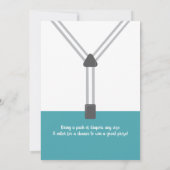 Invitation Baby shower Petit Homme, Bleu, Vert (Dos)