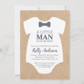 Invitation Baby shower petit homme garçon - Carte  (Devant)