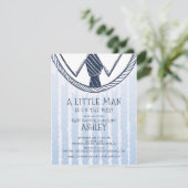 Invitation Baby shower petit homme mignon (Debout devant)