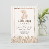 Invitation Baby Shower Petit Lapin (Debout devant)