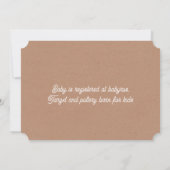 Invitation Baby shower petit ours mignon garçon (Dos)