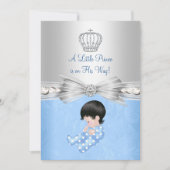 Invitation Baby Shower Petit Prince Bleu (Devant)