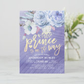 Invitation Baby shower petit prince est en route (Debout devant)