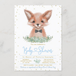 Invitation Baby Shower Petit Renard Garçon