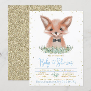 Invitation Baby Shower Petit Renard Garçon