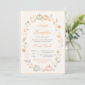 Invitation Baby Shower Petite Citrouille (Debout devant)