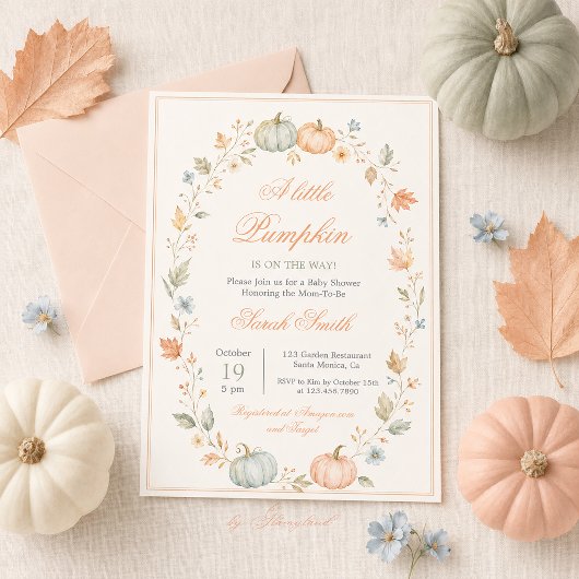 Invitation Baby Shower Petite Citrouille