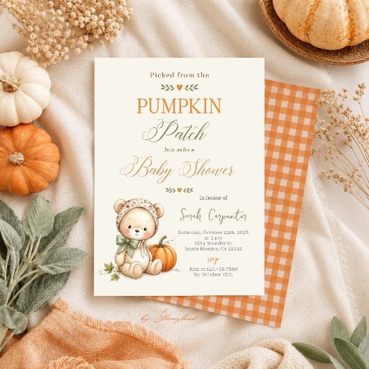 Invitation Baby Shower Petite Citrouille