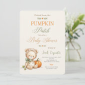 Invitation Baby Shower Petite Citrouille (Debout devant)