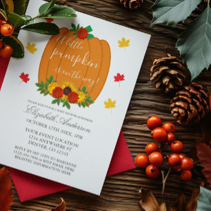Invitation Baby Shower Petite Citrouille d'Automne