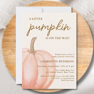 Invitation Baby Shower Petite Citrouille en Route