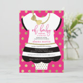Invitation Baby shower petite dame, Faux Parties s (Debout devant)