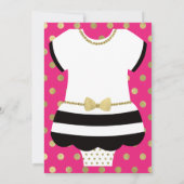 Invitation Baby shower petite dame, Faux Parties s (Dos)